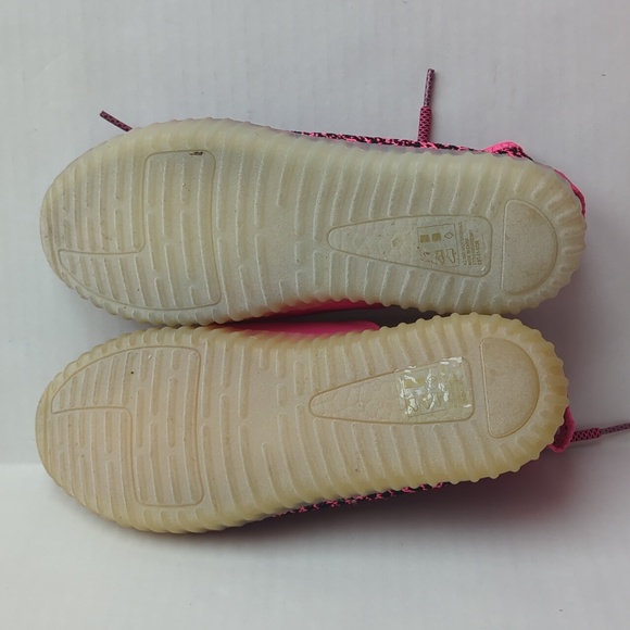 Light Up LED Running Walking Athletic Sneakers 7 Black Pink - Picture 10 of 14